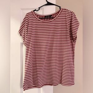 Mauve and white stripped shirt